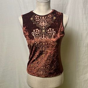 90s Sleeveless Velour Top by Express
